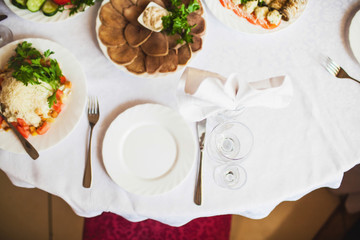 Table set for an event party