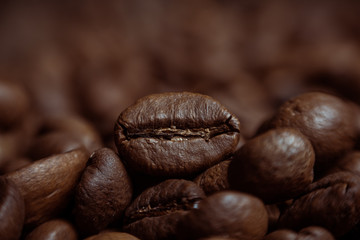 Coffee on grunge wooden background 
