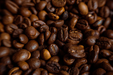 Coffee on grunge wooden background 