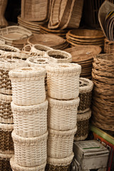 Thai traditional rice box in basket