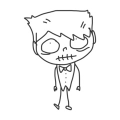 Fototapeta premium hand drawing cartoon halloween