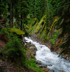 Mountain stream landscape in Svaneti