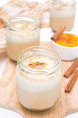 yogurt with spiced pumpkin puree