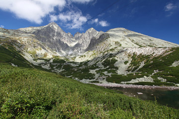 Fototapeta na wymiar Skalnate pleso - tarn in High Tatras mountains, Slovakia