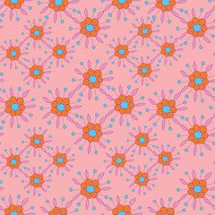Colorful floral seamless background pattern