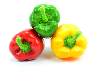 Isolated Mixed Peppers