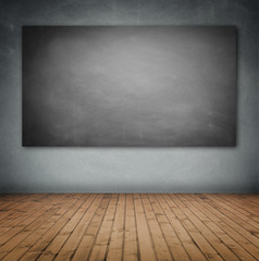 Room with Floor and Blackboard