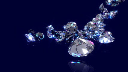 Falling, bouncing diamonds. - Powered by Adobe