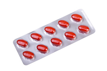 Medicine pills packed in blisters