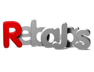 3D Word Sale In Spanish Language on white background