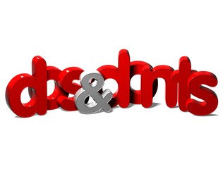 3D Word Dos And Donts on white background