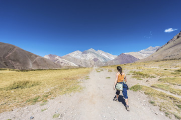Fototapeta premium Aconcagua, in the Andes mountains in Mendoza, Argentina.