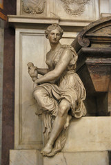 Obraz premium Tomb of Michelangelo Buonarroti - Basilica of Santa Croce - Flor