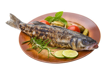 Roasted seabass
