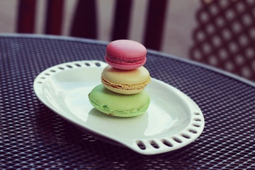 colorful macaroons  