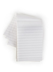 paper notebook on white background