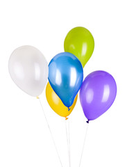 balloons, photo on the white background