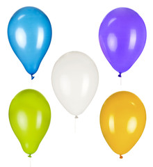 balloons, photo on the white background