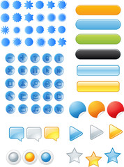 Fototapeta premium web buttons and icons