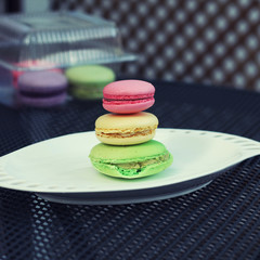 colorful macaroons   