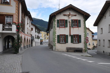 Fototapeta na wymiar Münstertal in der Schweiz