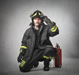 Fototapeta premium firefighter