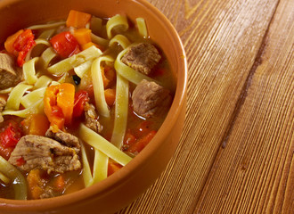 oriental uzbek soup lagman