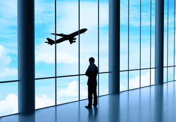 businessman in airport