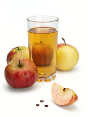Apple juice and apples