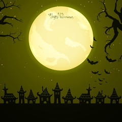 Vector Illustration of a Scary Halloween Background