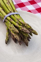 pile of asparagus on plate