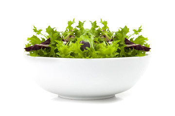 Fototapeta premium Bowl of mixed Salad with rucola, frisee, radicchio and lamb's le