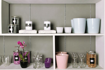 Shelves with goods