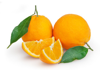 Plakat Pomarańcze na białym tle z wycinek ścieżki