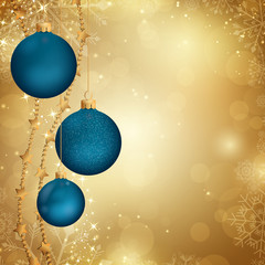 Vector Illustration of a Decorative Christmas Background