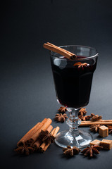 glass of hot mulled wine