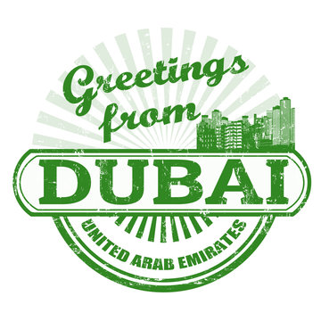 Greetings from Dubai stamp