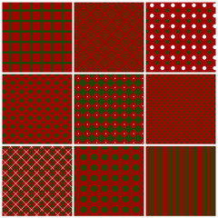 Christmas seamless patterns. Vector set 1.