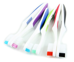 Tooth-brushes isolated on white