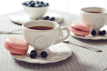 Tea with macaroons