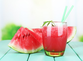 Glass of fresh watermelon juice,