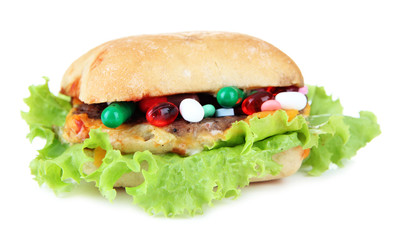 Conceptual image for nutritional care:assorted vitamins and