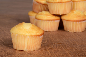 macro plain cupcake