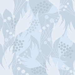 Floral seamless background pattern made of hand - drawn elements