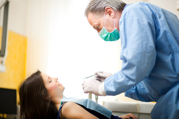 Dentist doing a treatment