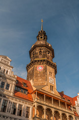 Dresden Castle (Schloss) and clock tower, Germany