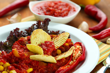 Chili Corn Carne - traditional mexican food,