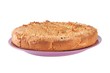 plum cake on the plate
