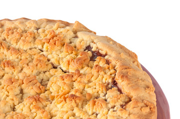 plum cake on the plate