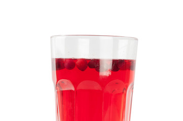 stewed cranberries in a glass